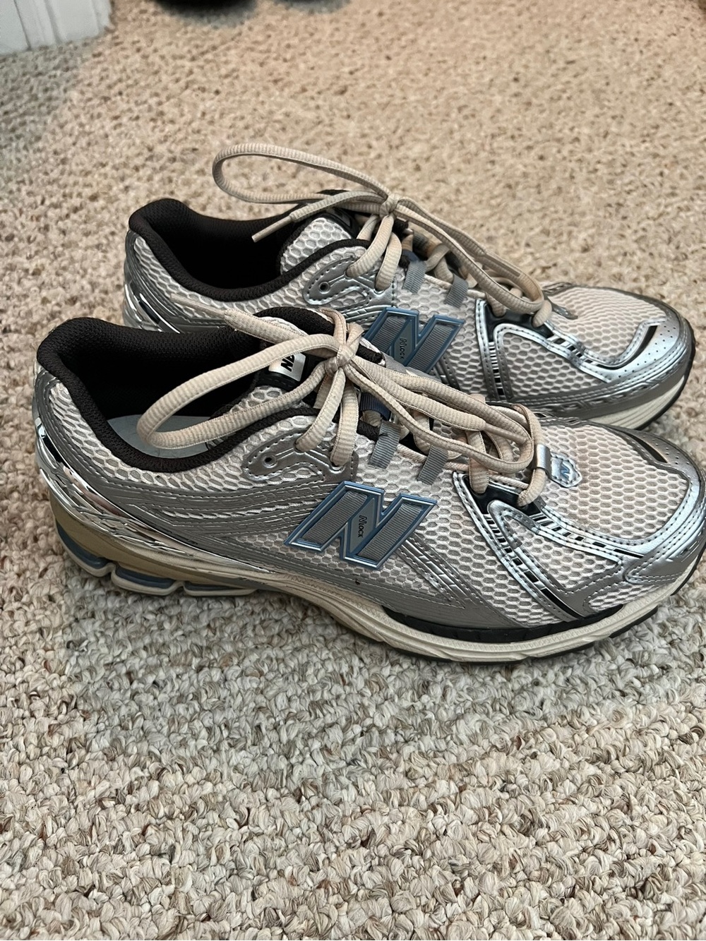 1906R New Balance Silver and Light Blue Mesh Running Shoes Size 12 Men’s